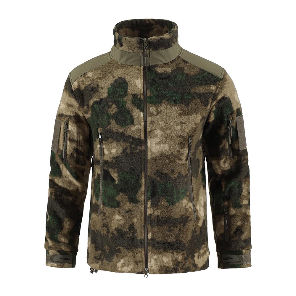ESDY Men's Double-Sided Thick Camouflage Fleece Outdoor Jacket