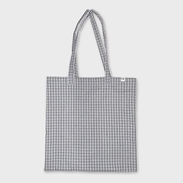 0 Applique Check Eco Bag / Black