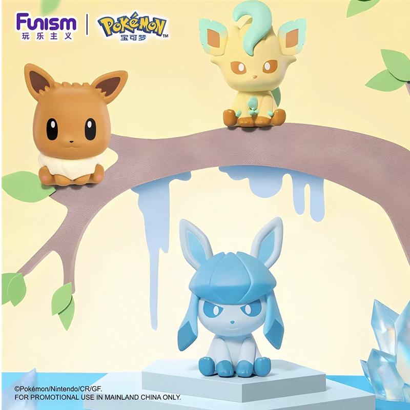 Pokemon Anime Blind Box Poke Ball Action Figures Sylveston Umbreon Vaporeon Mini Dolls Funism Genuine Model Ornament Toys Gift