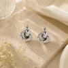Geometric Twist Earrings Irregular Metal Stud Earrings Personality Knot Earrings  Punk Style