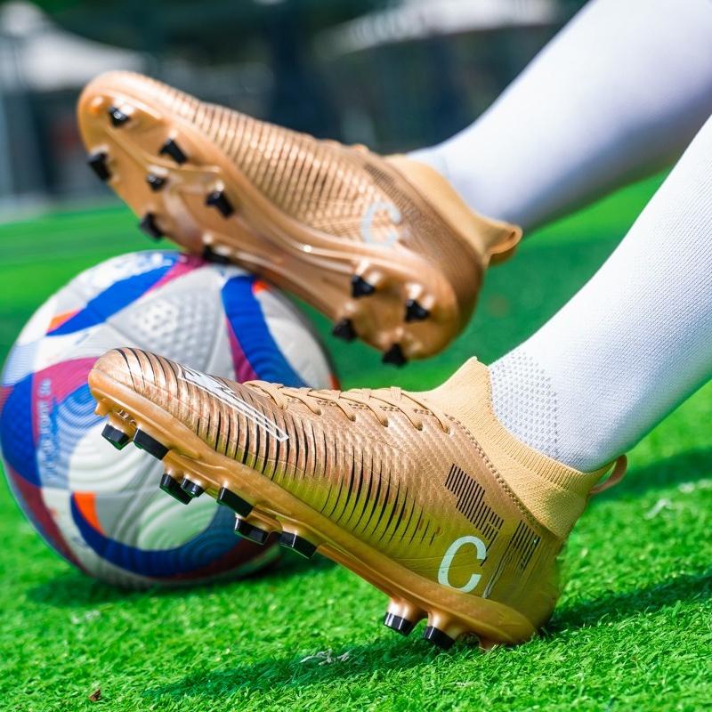 Unisex Football Boots Student Large Size Football Boots Plastic Long Nail AG Artificial Lawn Training Football Shoes