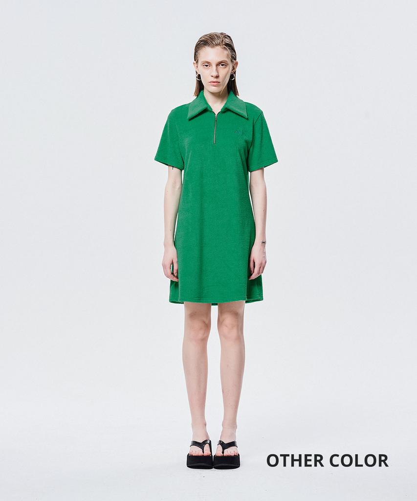 Le Sonnet Terry Zip-Up Dress Brown