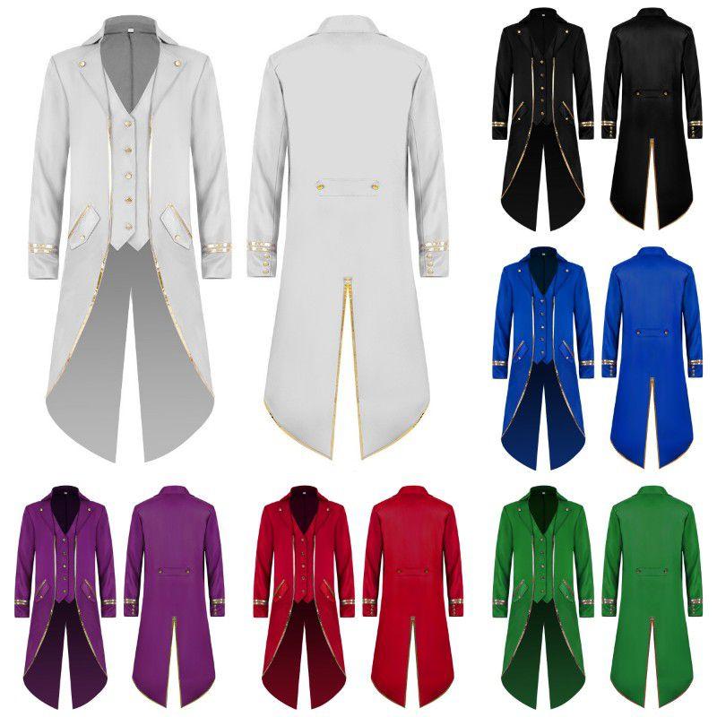 Tailcoat Steampunk Long Tuxedo Medieval Prince Victorian Gothic Coat  Halloween
