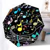 Music Drums Folding Umbrella Fashion Auto-Open 8 Iron Ribs Plastic Handle Foldable Sunshade Perfect Christmas Gifts