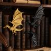 Decorative Shelf Accents Double Dragon Bookends, Vintage Fantasy Flying Bookshelf Decor, Stable Reading Room Decor Sculpture Book Stopper for Shelves,
