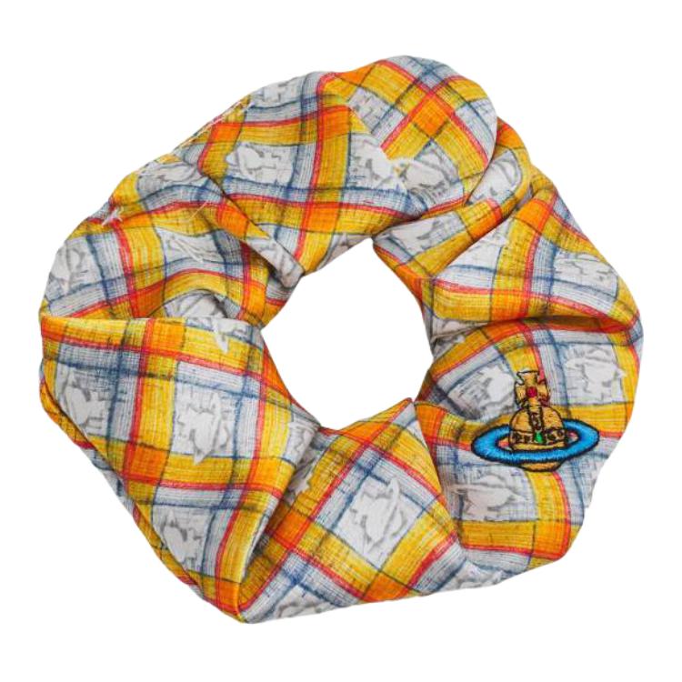 Vivienne Westwood Detail Design Silk Hair Tie Women accessories Yellow 81020021W0167E401 Yellow