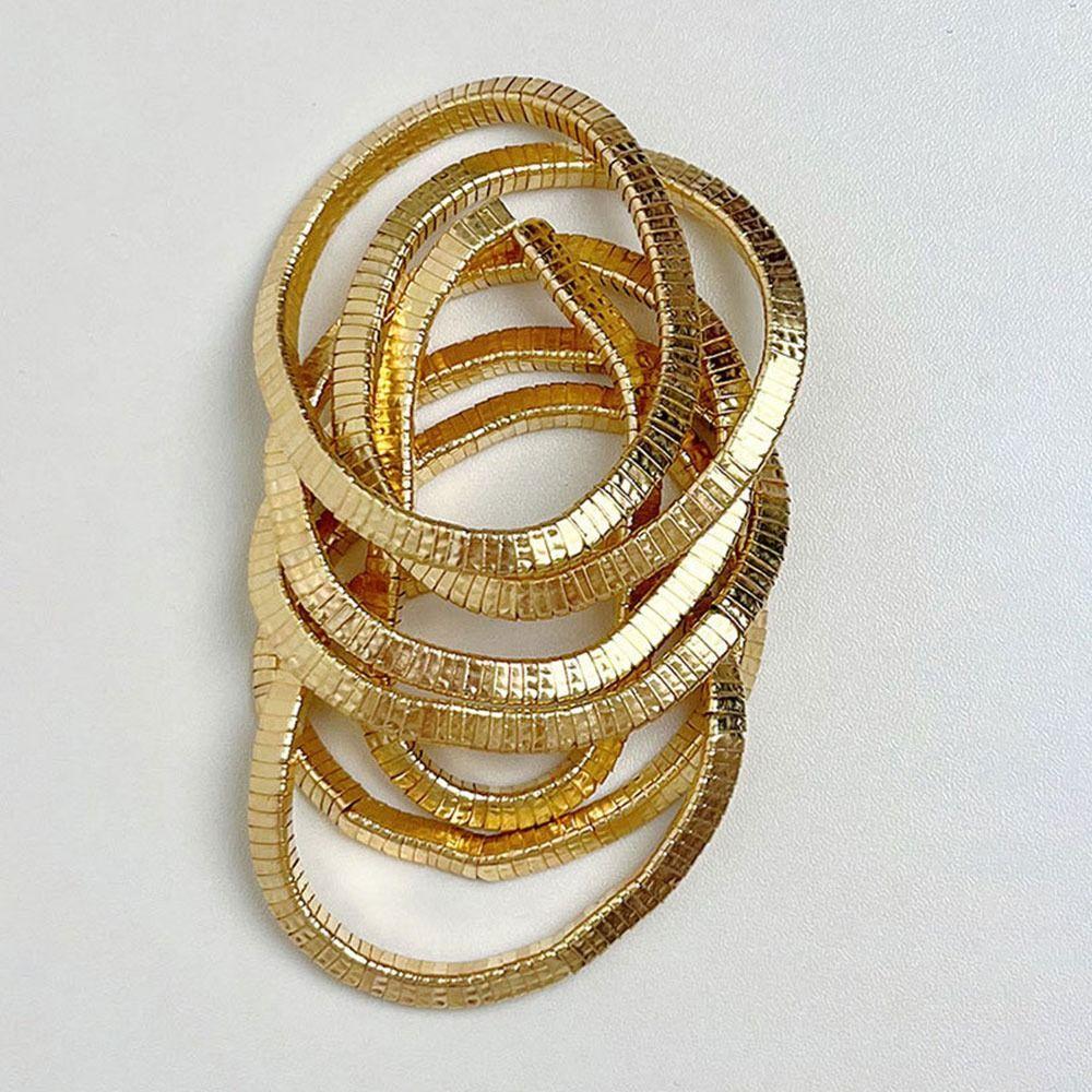 Bracelet jonc flexible couleur or alliage multicouche nouveau bracelet pliable accessoires de bijoux