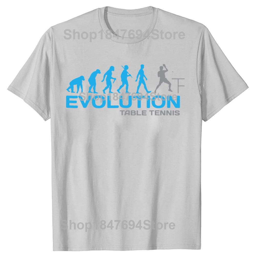 Funny Evolution Table Tennis Ping Pong Game Player T Shirts Graphic Cotton Streetwear Short Sleeve Birthday Gifts Summer T-shirt
