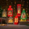 Musikalische Weihnachtsdekorationen mit Licht in verschiedenen Stilen: Telefonzelle & Orkan-Öllampen