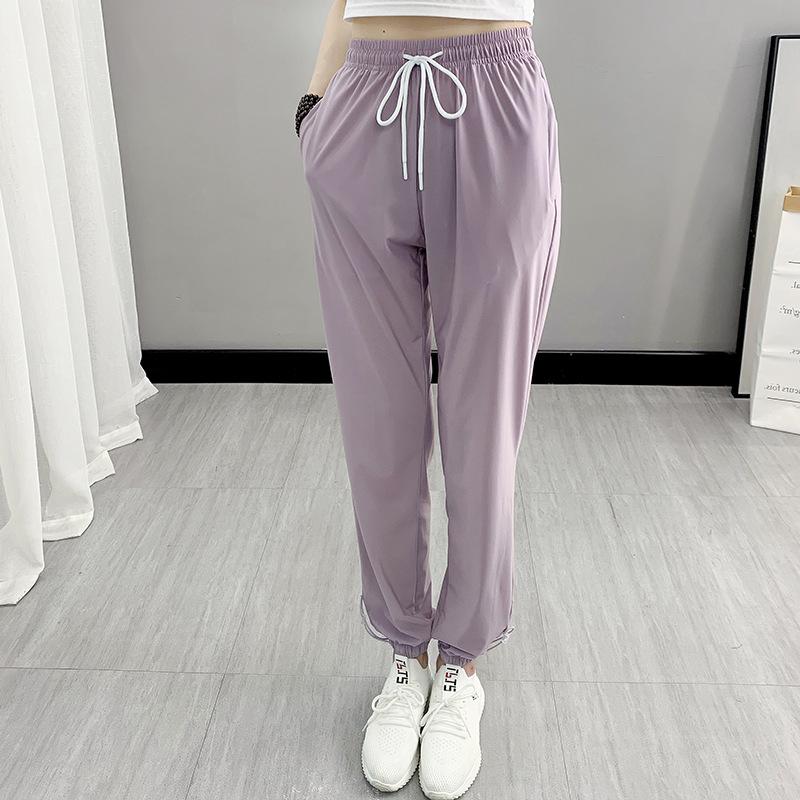 Comfortable Sports Pants Women 'S Loose And Thin Running Fitness Pants Summer Thin Section Quick -Drying Large Size Yoga Pants 