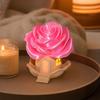Charming Rose Cabin Night Light 3D Printed House Ornament, with LED Warm Light, Custom Flower Gift Handcrafted Decorative for Romantic Bedroom