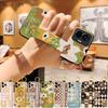 Vintage Flower Wrist Strap Case For Oppo Realme Gt Neo 5 SE GT Neo3 GT2pro Stand Holder Soft TPU Cover For IQOO 11 10 9 8 Pro
