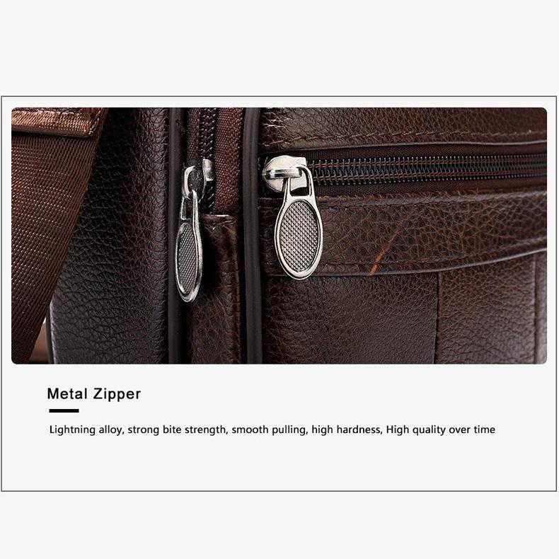 Leather Shoulder Bag Messenger Bag for Men 16*5*19cm