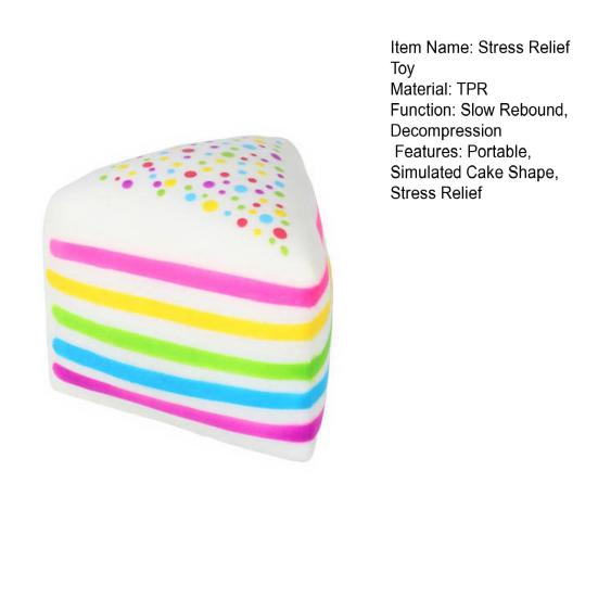 Colorful Dot Cake Squeeze Toy Stress Relief Simulated Cake Pinch Toy Focus Aid Anti-anxiety Fidget Cake Hand Relaxation Toy