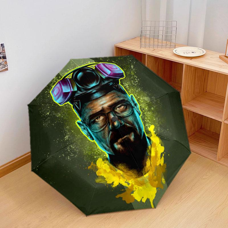 breakingbad Pattern Pattern New Style Umbrella, 1 Piece Automatic Folding Umbrella, Portable Foldable Travel Umbrella, Outdoor Umbrella,Birthday Gift