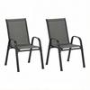 Balcony Chair,Garden Chair with High Back,Stackable Outdoor Chair(only 2PCS chairs)