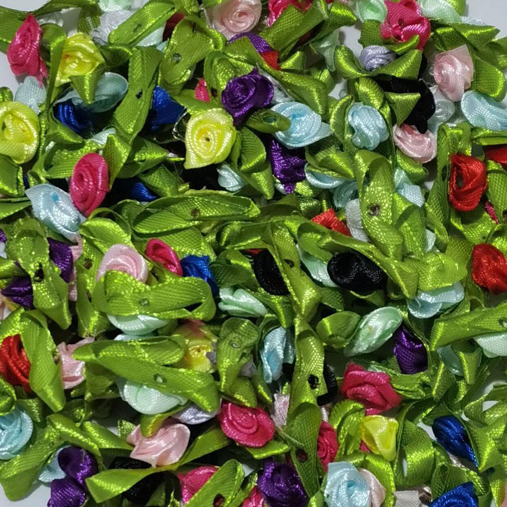 100x Versatile And Fashionable Decoration Flowers For Any Occasion Satin Ribbon Flowers Durable