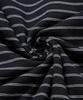 AGOD Camicia Henley con Bottoni Laterali a Righe Manica Lunga [Nero]