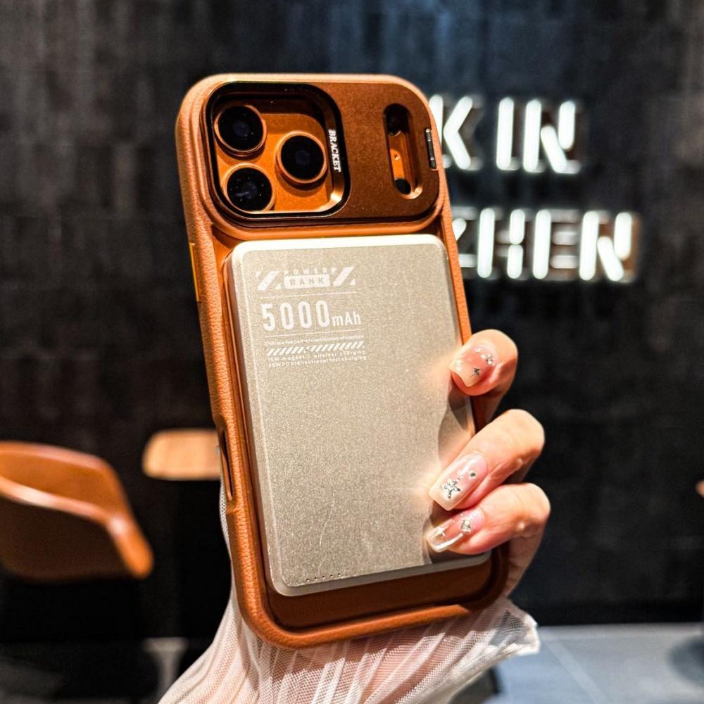Glass Protection Lens Holder Magnetic Clear Case For For Iphone 17 16 1 14 13 Pro Max Flod Bracket For Leather Bumper Cover
