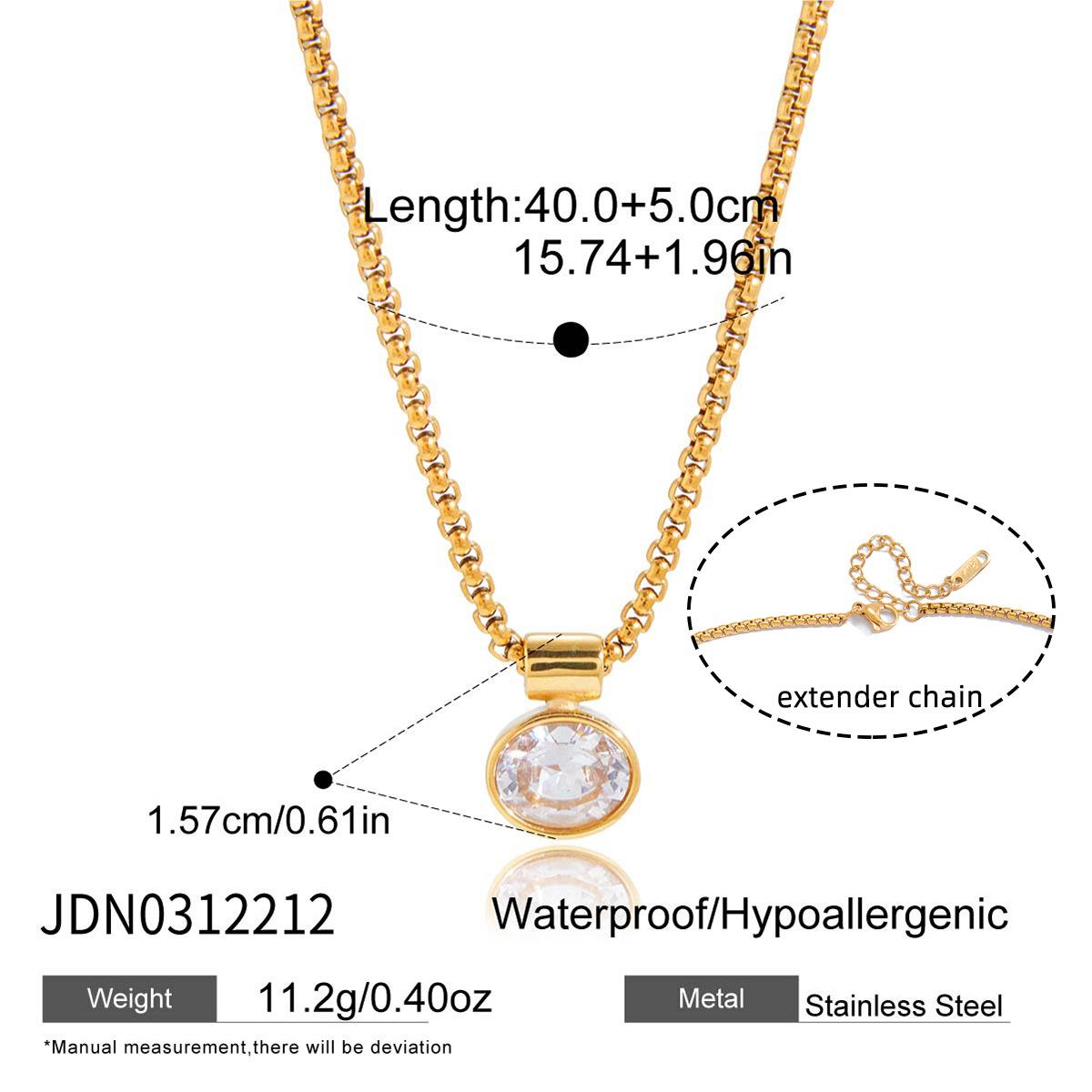 Titanium steel zircon pendant necklace accessories collarbone chain European and American stainless steel