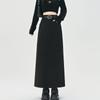 Woolen Skirt for Women Autumn Winter High-waist Slim Fit Straight Hip-hugging Long Skirt Vintage Clothing Y2k Japanese Style
