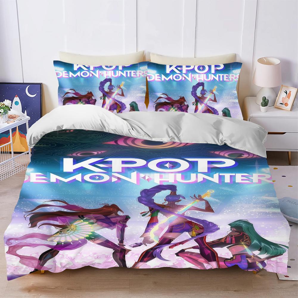 D-Demon H-Hunters Bedding ste Mira Zoey Rumi Duvet Cover Set Cotton Bed 3 Piece Summer Comfortable Student Dormitory Home