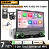 1Din 7'' MP5 Radio Player FM AM RDS Automatic Retractable Screen Wireless Carplay Android Auto Multimedia USB Type-C Car Stereo