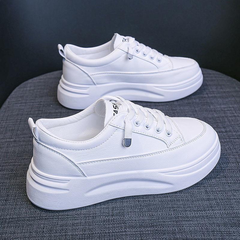 Women's White Shoes New Mesh Shoes Versatile Muffin Thick-Soled Casual Sneakers Breathable Summer Sports Mesh Shoes