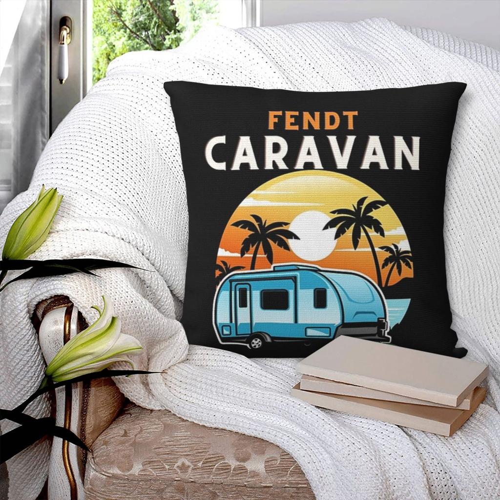 Fendt Caravan Essential Quadratische Kissenhülle Kissenbezug Kissen Reißverschluss Dekorativ Komfort Wurfkissen für Zuhause Wohnzimmer