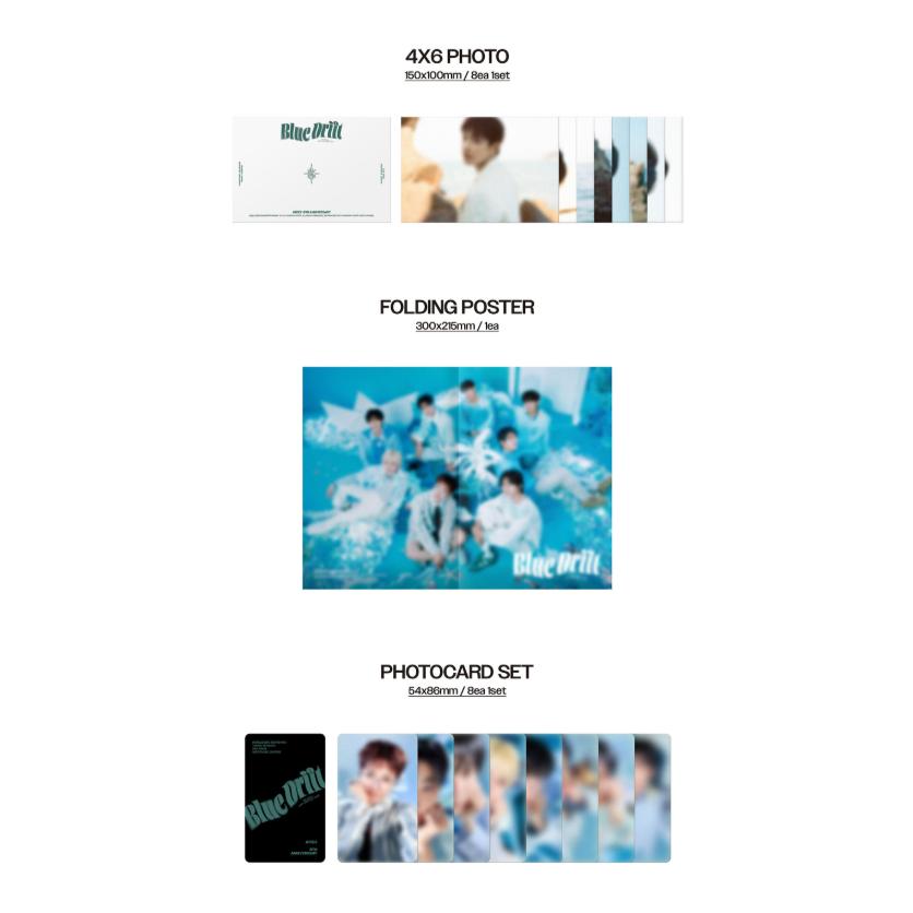 Pre-order ATEEZ 8th Anniversary Photo Book Blue Drift & POB