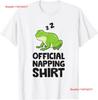 Frog Official Napping T Shirt Sleeping Pajama Vintage Washed Fashion Casual Comfortable Slightly Breathable Streetwear Graphic