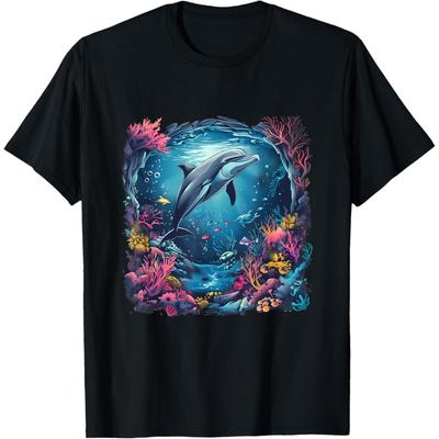 Sea Ocean Animal Art Dolphin Ocean Sea Animal Dolphin Lover T-Shirt