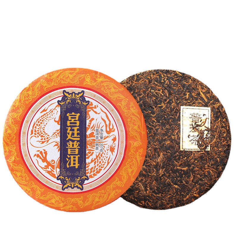 357g Yunnan Pu'er Ripe Tea Menghai Palace Puerh Cooked Tea Cake Aged Pu-erh Tea