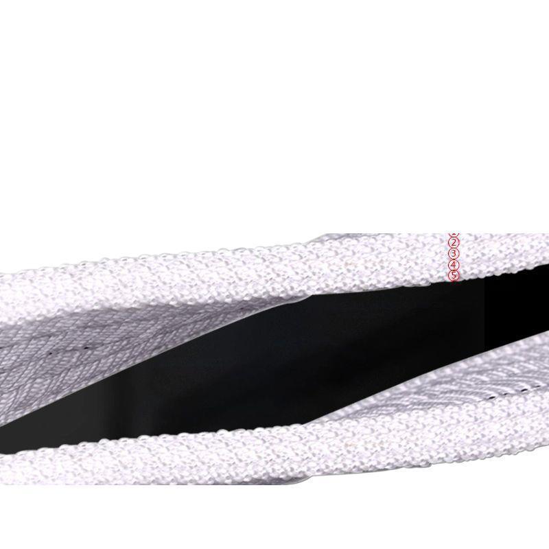 Thickened Flat White Double Buckle Lifting Sling, 5 Ton/3 Ton Capacity for Overhead Cranes and Forklifts