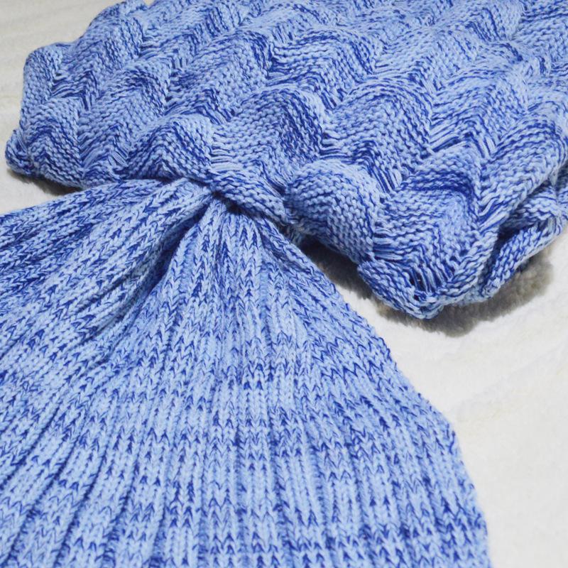 Mermaid Fish Scale Knitted Blanket - Fish Tail Design (Tax Excluded)