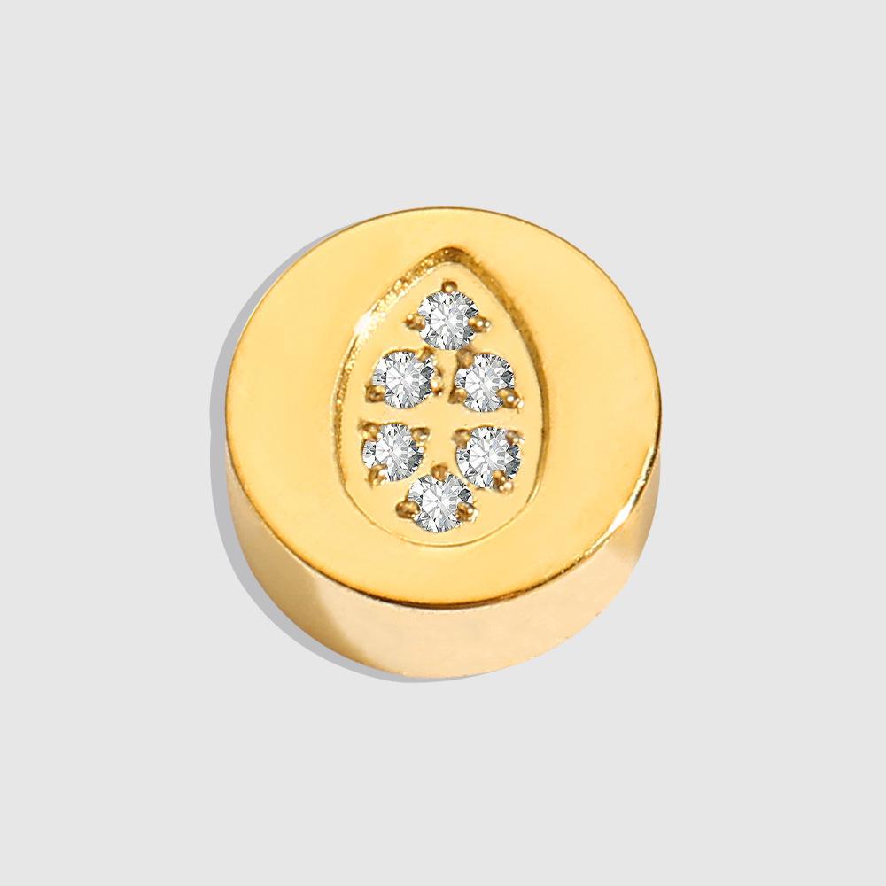 Gold Plated Stainless Steel Pendant - Personality Expression Pattern, European & American Style, DIY Jewelry Accessory