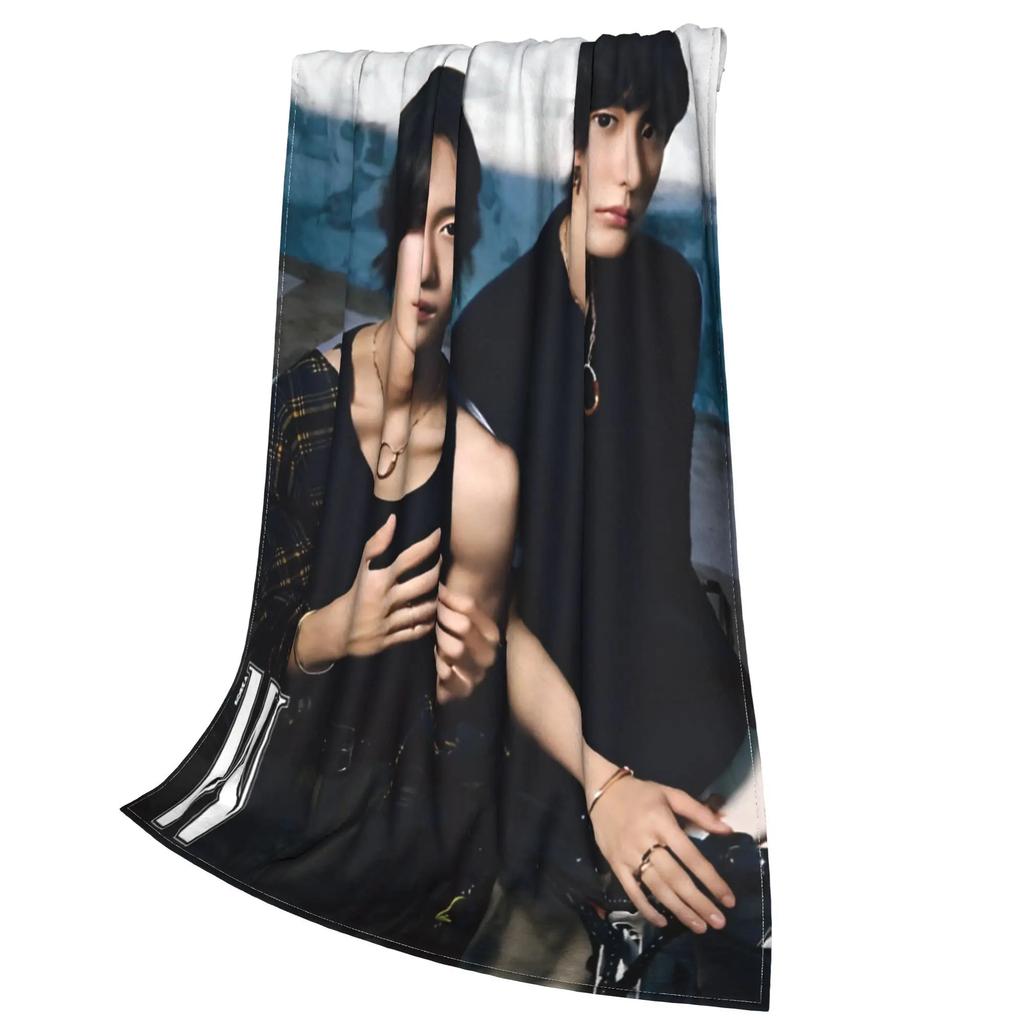 RIIZE wonbin & anton Blanket Flannel Cozy Soft Throw Blanket for Bedroom Rug Piece