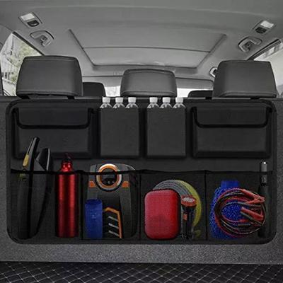 Organizéry do auta do kufru Závěsné organizéry na zadní sedadlo do auta s 8 velkými úložnými taškami Organizér do kufru pro SUV nákladní automobil Úspora místa P1Z5