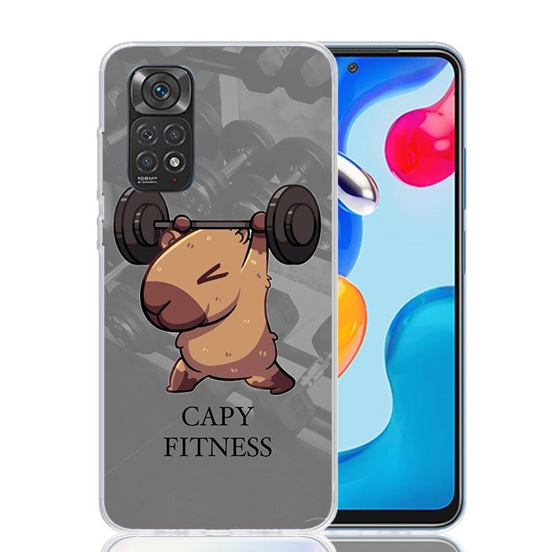 Funny Capybara Cartoon Animal Phone Case For Xiaomi Redmi Note 13 14 15 Pro Plus 12S 12 14S 11S 11E 10 10S 11 11T 5G 4G Cover Co