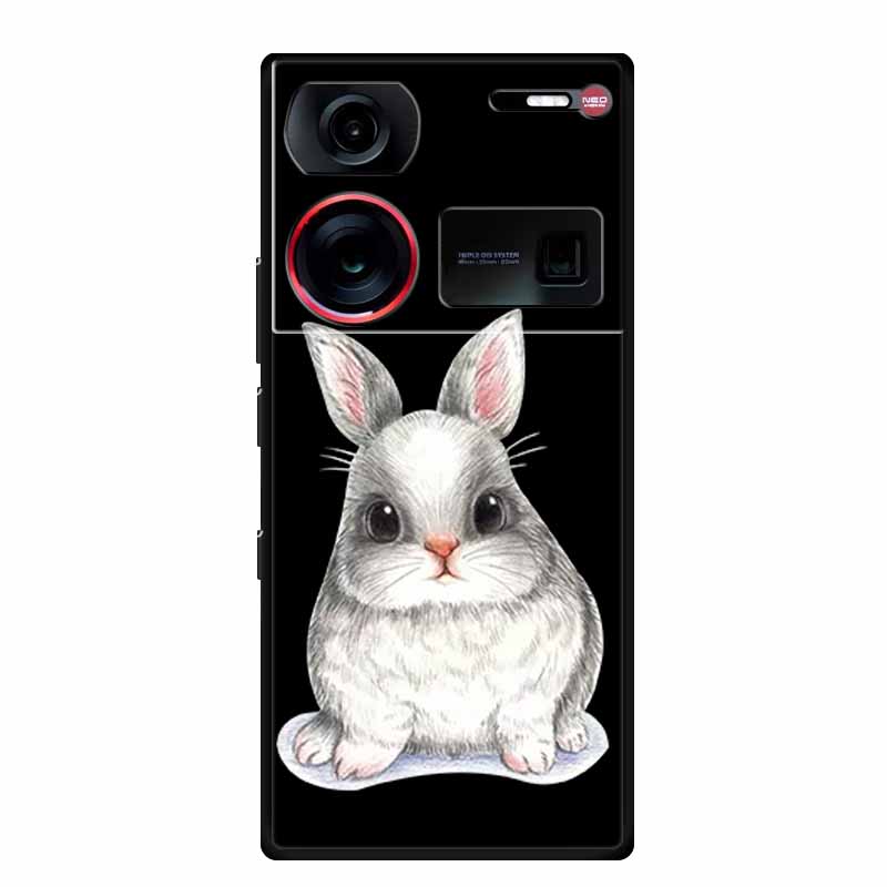 6.8" For ZTE Nubia Z60 Ultra Case Shockproof Black Silicone Soft Phone Case For ZTE Nubia Z60 Ultra Back Cover Case Cute Cartoon