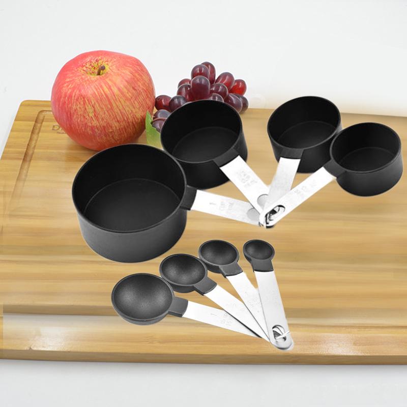 Buy 8pcs/set Stainless Steel Measuring Cups & Spoons Kitchen Baking ...
