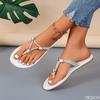 Fashion 2025 Summer New Women's Casual Comfortable Flip Flops Fashionable Versatile Women's Beach Sandals Elegant Simple Flat Shoes