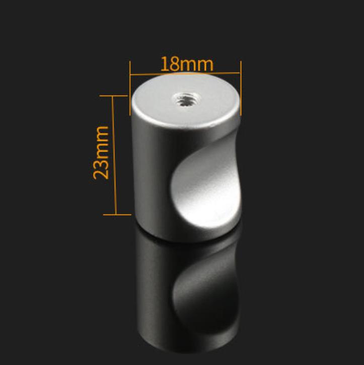 5Pcs Round Aluminum Alloy Door Knobs Cabinet Handles Drawer Kitchen Bathroom Furniture Hardware Accessories