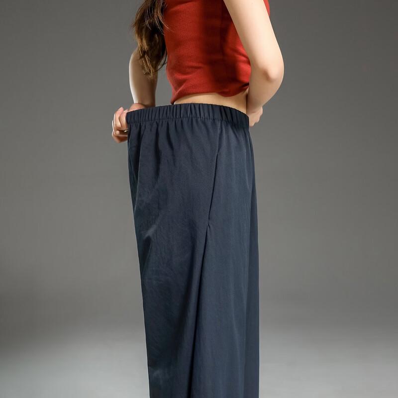 Women's Spring Elastic Waist Straight Leg Casual Pants