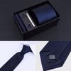 Fashion Handkerchief Wide Tie Sets Tie Clip Handmade Cravat Business Classic Men's Neck Tie Men