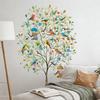 Fresh Flowers Birds Trees Self-adhesive Waterproof Living Room and Bedroom Stickers