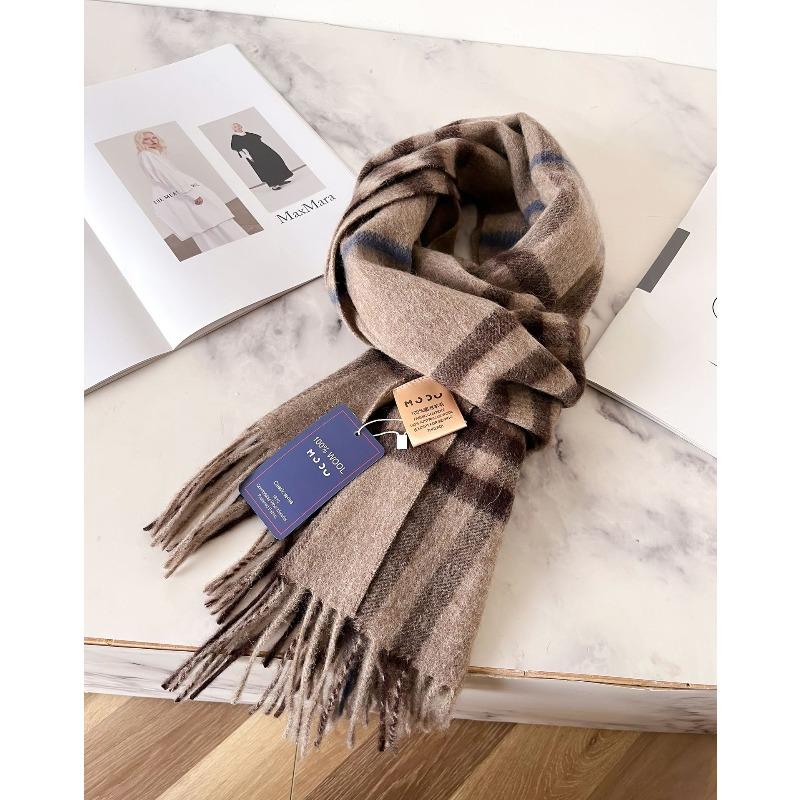 

100% австралійська чиста вовна жіночий зимовий висококласний новий шарф подарунок на день народження темно-коричневого кольору