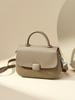 Zency Genuine Leather Retro Khaki Handbag Women Square Bag Crossbody Top-handle Bag