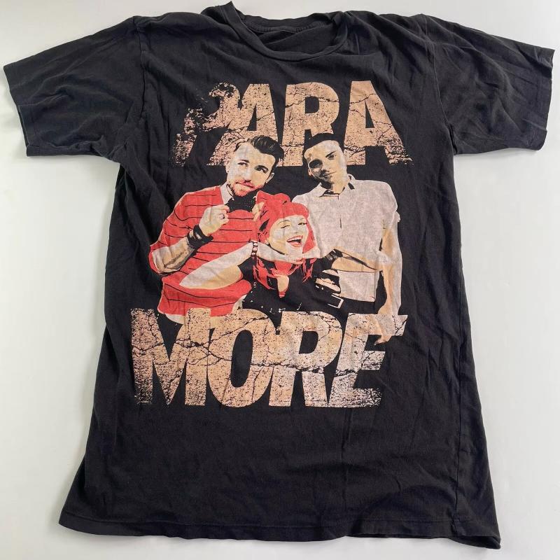 VTG Paramore American Rock Band Monumentour Concert Tour Short Sleeve Cotton T-shirt Summer Men Women Retro Y2K Streetwear