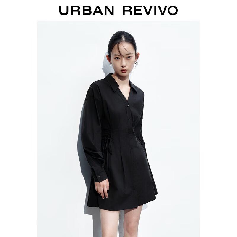 

UR Women s Fashion Tie-Waist Long-Sleeve Dress M